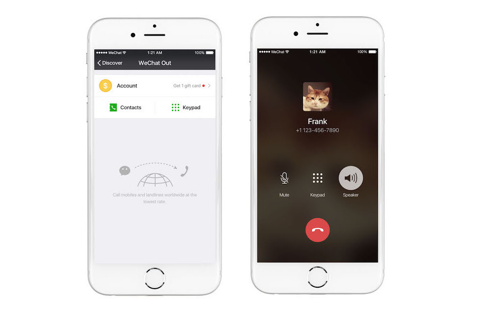 wechat out international call